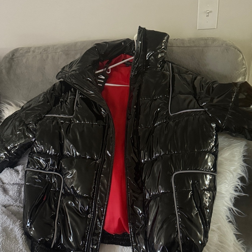 Milano Di Rouge Shiny Black Puffer Jacket